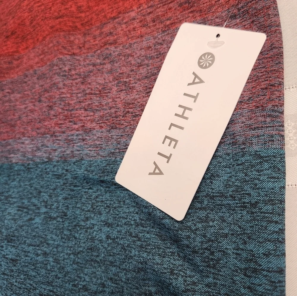 NWT Athleta Relay Tank Gradient Ombre Red and Blue Women’s Size Small - Picture 3 of 9